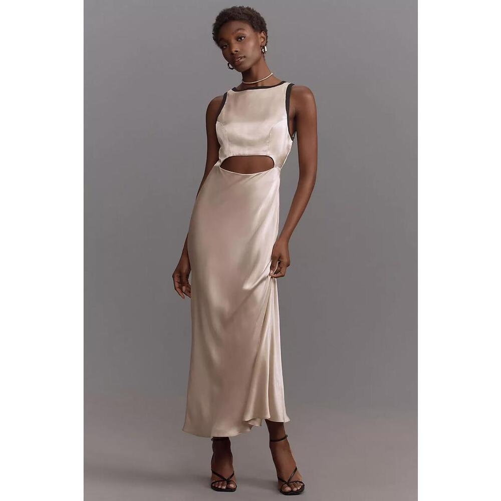 Anthropologie - Elegant Women's Maxi Dress with Cutout Detail, size L - Picture 1 of 13